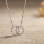 Eterna Interlocking Crystal Circle Necklace