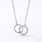 Eterna Interlocking Crystal Circle Necklace