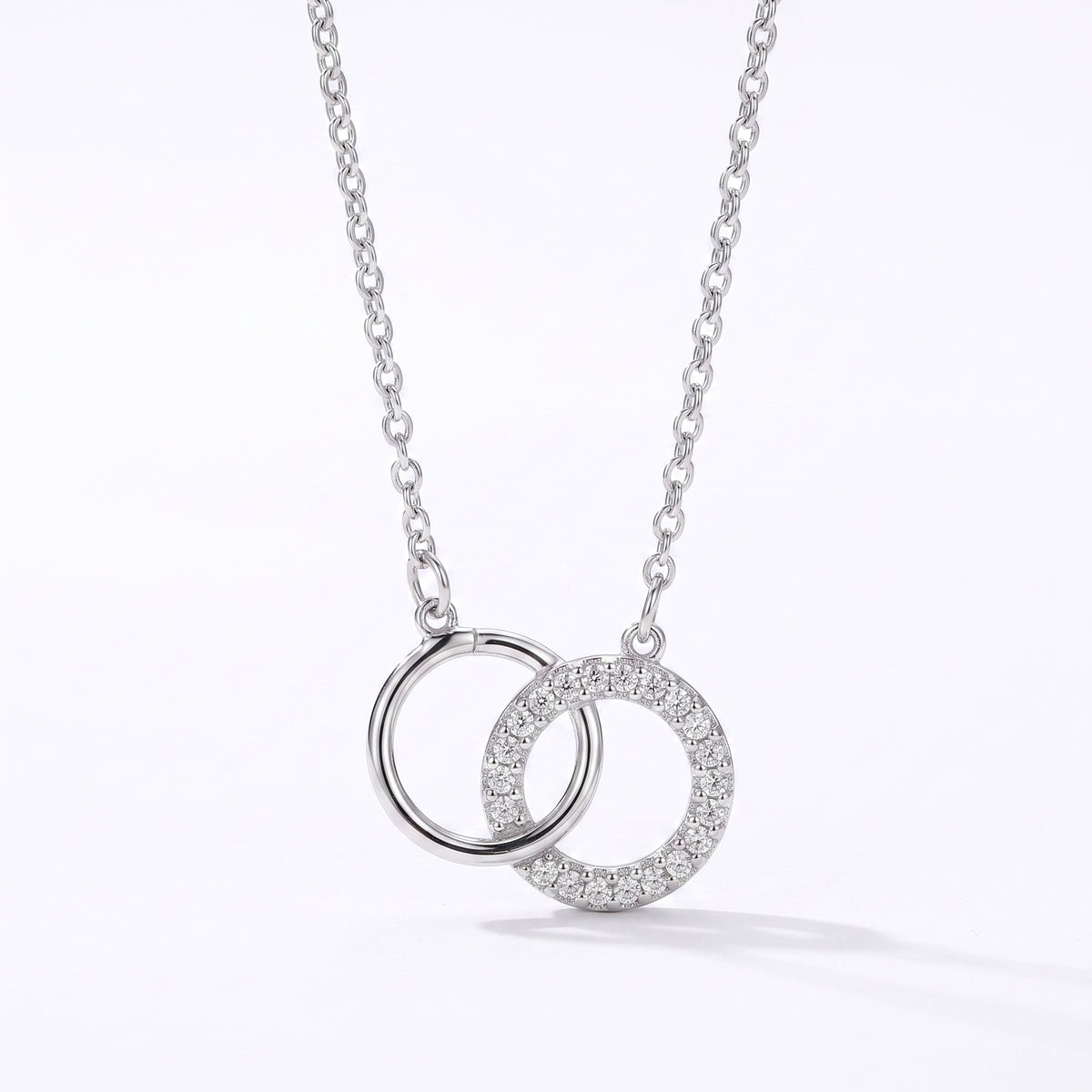 Eterna Interlocking Crystal Circle Necklace